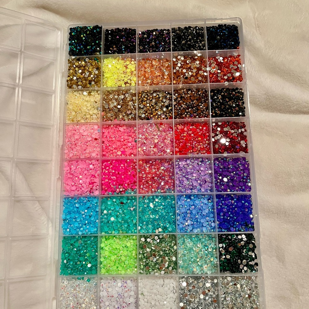 Assorted Flatback Rhinestone set Mix - Multicolor Sparkle Gems